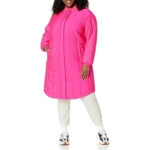 New 4 XL Amazon Essentials Oversized Quilted Coat - Pink